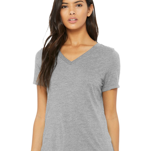 BELLA + CANVAS Ladies Relaxed Jersey V-Neck Tee Thumbnail