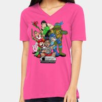BELLA + CANVAS Ladies Relaxed Jersey V-Neck Tee Thumbnail