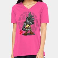 BELLA + CANVAS Ladies Relaxed Jersey V-Neck Tee Thumbnail