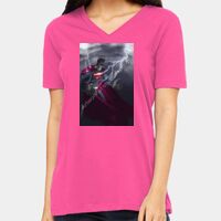 BELLA + CANVAS Ladies Relaxed Jersey V-Neck Tee Thumbnail