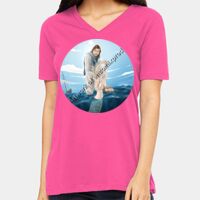 BELLA + CANVAS Ladies Relaxed Jersey V-Neck Tee Thumbnail