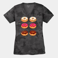 Ladies CamoHex V Neck Tee Thumbnail