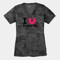 Ladies CamoHex V Neck Tee Thumbnail