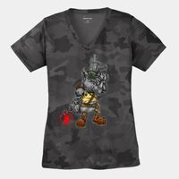 Ladies CamoHex V Neck Tee Thumbnail