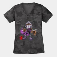 Ladies CamoHex V Neck Tee Thumbnail