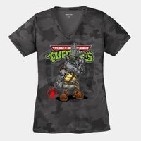 Ladies CamoHex V Neck Tee Thumbnail