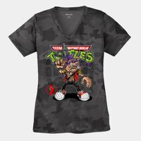 Ladies CamoHex V Neck Tee Thumbnail