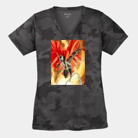 Ladies CamoHex V Neck Tee Thumbnail