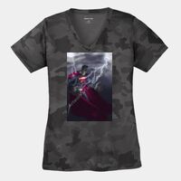 Ladies CamoHex V Neck Tee Thumbnail